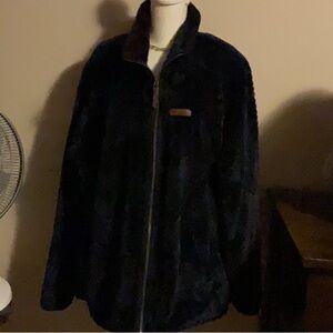 EUC Columbia Jacket Womens Size 2X NAVY PLUSH Snow Puffy Winter Zip Coat